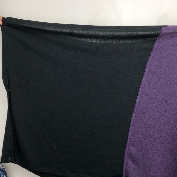 Karma Black/Purple Infinity Knit Wrap Cardigan Size M - Picture 14 of 15